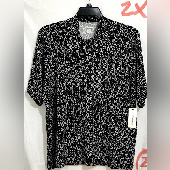 Calvin Klein Tops - LADIES WHITE TOP WITH CALVIN KLEIN BLACK LETTERING NWT